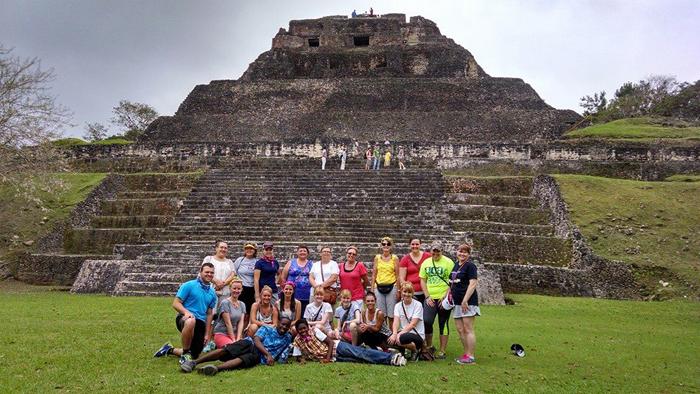 Students from Campbellsville University at Belize for mission trip.