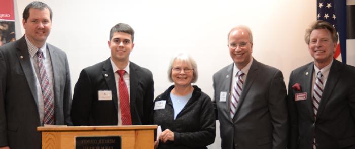 Group photo with Pam Sims