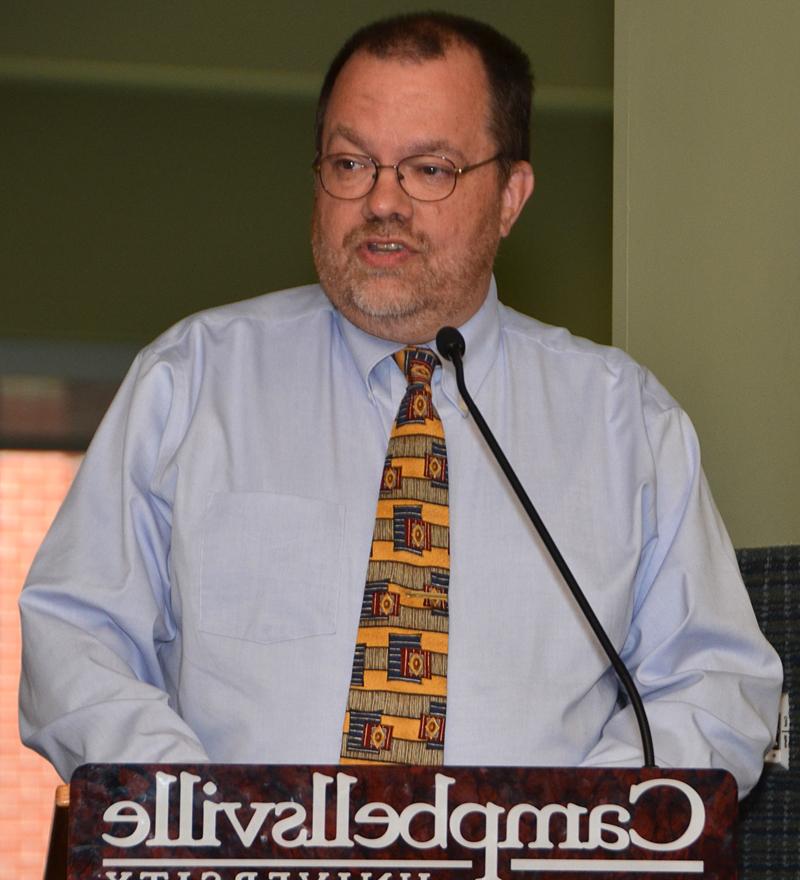 Dr. Dwayne Howell was the guest speaker at the  recognition service. (Campbellsville University Photo  by Joan C. McKinney)