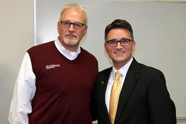 Dr. Shane Garrison, left, and Dave Walters.